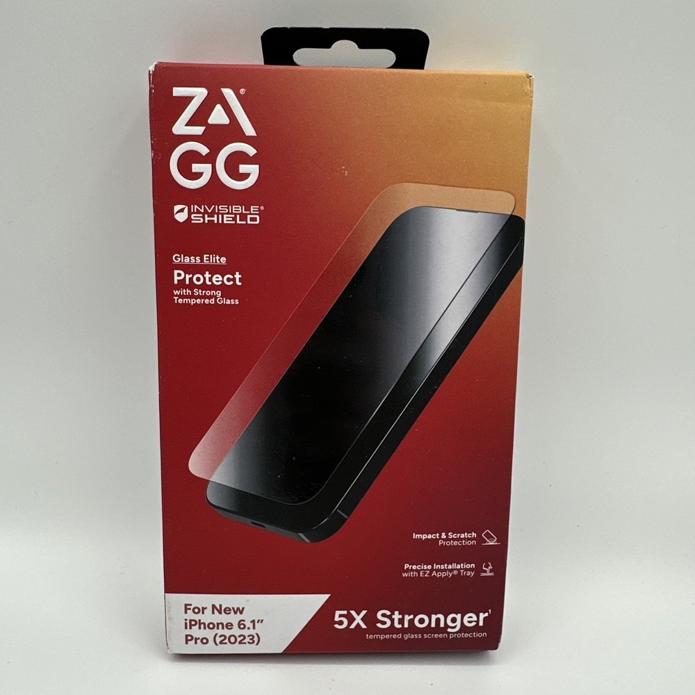 ZAGG Invisible Shield Glass Elite 5X Stronger Screen Protector iPhone 15 Plus